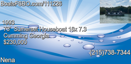 Sumerset Houseboat 16x 7.3
