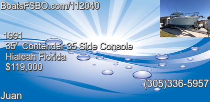Contender 35 Side Console