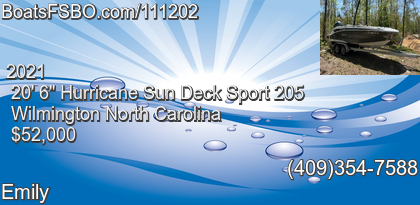 Hurricane Sun Deck Sport 205