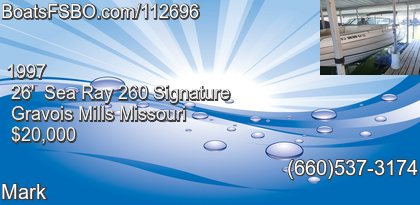 Sea Ray 260 Signature