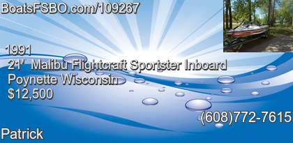 Malibu Flightcraft Sportster Inboard
