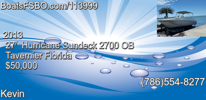 Hurricane Sundeck 2700 OB