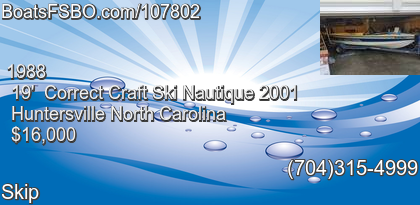 Correct Craft Ski Nautique 2001