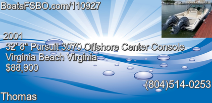 Pursuit 3070 Offshore Center Console