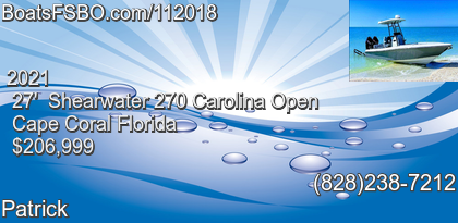 Shearwater 270 Carolina Open