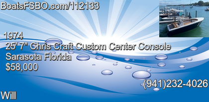 Chris Craft Custom Center Console