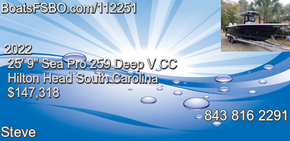 Sea Pro 259 Deep V CC
